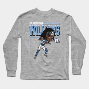 Jameson Williams Detroit Cartoon Long Sleeve T-Shirt